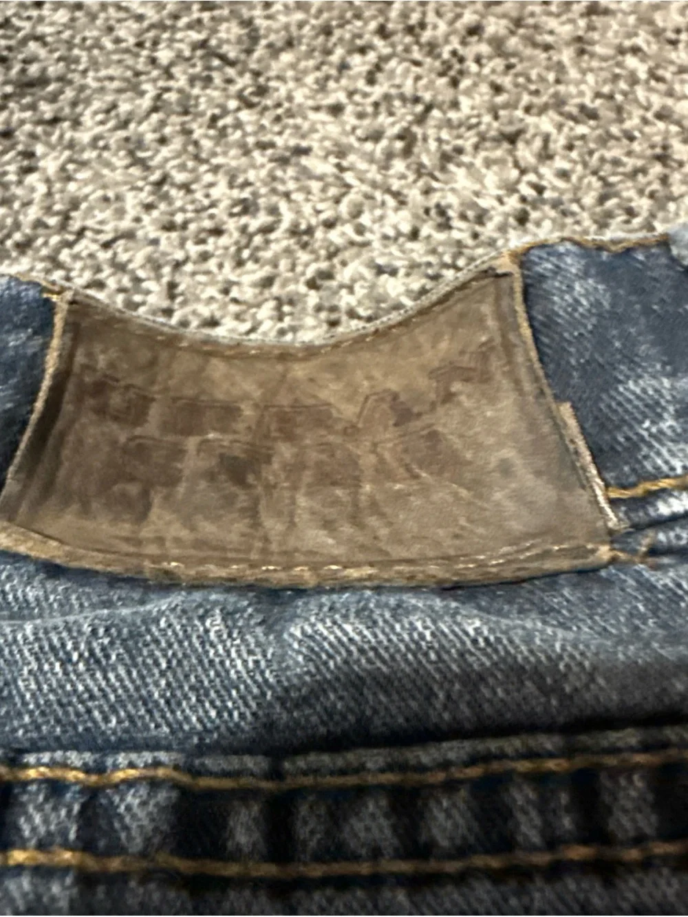 Urban Star Men’s Jeans Medium Wash Blue 38x30 Well-worn Threadbare
